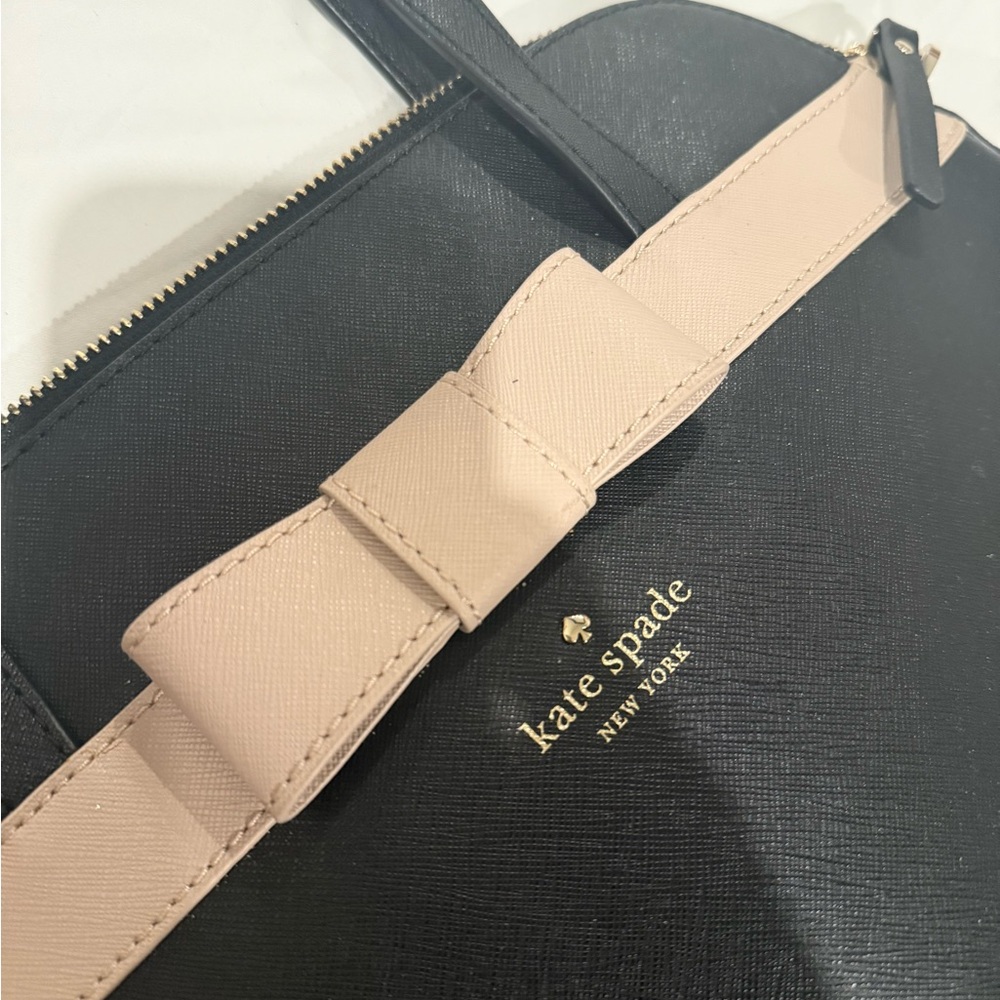 Kate Spade Black and Tan Bow Satchel - Picture 9 of 9